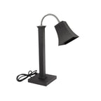 Thumbnail image #1 for Eastern Tabletop 9671MB Single Freestanding Lamp Warmer, 250W Bulb, Flexible Head, Square Shade and Base, Black Stainless Steel