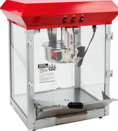 Product image #4 for Admiral Craft Countertop Popcorn Machine with 8 oz Stainless Steel Kettle, Warming Deck, and 3-Switch Operation