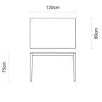 Thumbnail image #2 for Tramontina USA, Inc. London 14070-180 Rectangular Wood-Top Dining Table with Legs, 47.2"L x 31.5"W x 29.5"H