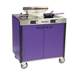 Thumbnail image #1 for Lakeside Manufacturing Creation Express 2075A Mobile Induction Cooking Cart, 2 Burners, Stainless Steel Top, Doors, 34"W x 22"D x 40-1/2"H