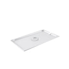 Thumbnail image #1 for CAC China SPCN-F Full-Size (1/1) Notched Flat Steam Pan Cover with Handle, 304 Stainless Steel Case of 24
