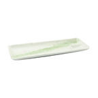 Thumbnail image #1 for Korin Inc PLL-258 Rectangular China Serving Plate, 1 Compartment, 13-1/4" x 4-1/4", White Glaze with Brown Specks