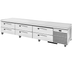 Thumbnail image #4 for True 110-Inch Refrigerated Chef Base with 6 Locking Drawers and Stainless Steel V-Edge Top