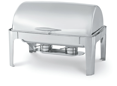 Product image #2 for Vollrath 8 Qt Full-Size Rectangular Roll Top Chafer, Mirrored Finish