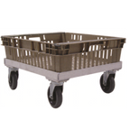 Thumbnail image #1 for New Age NS968 Single-Stack Open-Frame Aluminum Dolly, 19"W x 8"H x 22-3/8"D, 600 lb Capacity