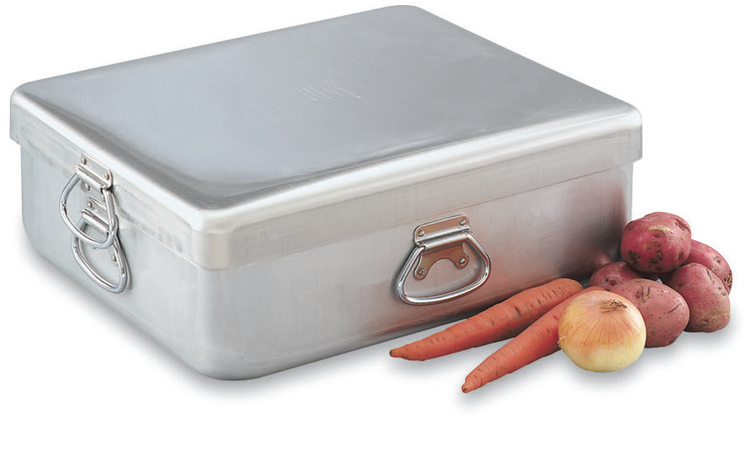 Product image #3 for Vollrath Wear-Ever 42 Quart Heavy-Duty Aluminum Roast Pan with Cover