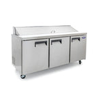 Thumbnail image #2 for Admiral Craft Equipment Corp. Black Diamond GRSL-3D 3-Section Refrigerated Salad/Sandwich Prep Table, 18 Cu. Ft., 70-1/4 in, Rear-Mount Self-Contained
