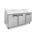 Thumbnail image #2 for Black Diamond 3-Section Refrigerated Salad/Sandwich Prep Table, 18 Cu. Ft., Rear-Mount Self-Contained Refrigeration