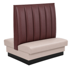 Thumbnail image #1 for ATSMFG ATS AT&S-AD-W48-6CH GR8 William Standard Booth, double, 48" long x 48" high, 6-channel back, removable sinuous spring seat with connecting