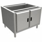 Thumbnail image #1 for Venancio USA SD36 36"W Enclosed Stainless Steel Cabinet Stand with 1 Magnetic-Closing Hinged Door and Adjustable Legs