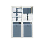 Thumbnail image #1 for Grosfillex Sunset UT034096 Double Towel Valet with 2 Laundry Carts and 2 Removable Shelves, 48"W x 25"D x 70"H