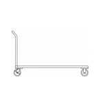 Thumbnail image #1 for Renfro Industries Inc. RIDEMISC2048MDR Low Boy Platform Cart, Aluminum Solid Top and Frame, 20" x 48" x 30", 5" Plate Casters