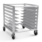 Thumbnail image #1 for Lockwood Manufacturing RR29-UA7 Counter-Height Aluminum Pan Rack, Open Sides, 7-Pair Removable Adjustable Slides, 3" Centers