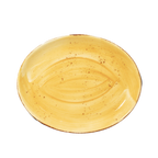 Thumbnail image #1 for Vertex China London Terra LTR-14 Oval China Platter, 13.5-Inch, Coupe Rim, Hand Painted Sunrise 1 Dozen