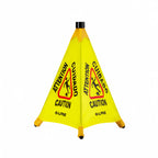 Thumbnail image #1 for Alpine Industries ALP498-20 Pop-Up Wet Floor Sign, Caution, 3-Sided, Spring-Loaded Steel A-Frame, Yellow Case of 12