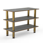 Thumbnail image #1 for Steelite International Mogogo, Modular MGCMSX02GBXF 3-Tier Rectangular Buffet Extension Unit, Grey Slate Laminate, 47"W x 21"D x 35"H