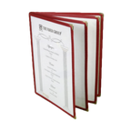 Thumbnail image #1 for Thunder Group PLMENU-L4MA Menu Cover, 8-1/2" x 11", 4-Page Book Fold, Flexible Plastic Laminate, Maroon Case of 50