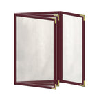 Thumbnail image #1 for Risch Deluxe TETBQ 5.5X8.5-LEATHERETTE Vinyl Booklet Menu Cover, 5-1/2 x 8-1/2, 8-View Case of 24