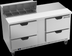Thumbnail image #6 for Beverage-Air 60-Inch Two-Section Sandwich Prep Table with 4 Drawers and 8-Pan Top