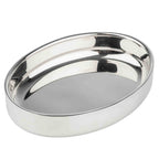 Thumbnail image #1 for TableCraft 13427 Oval Stainless Steel Replacement Serving Bowl, 1.5 qt., 10-1/4"W x 7-1/2"D x 2-1/2"H Case of 6