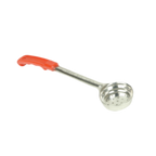 Thumbnail image #1 for Thunder Group SLLD102PA 2 oz Perforated Portion Control Serving Spoon, Stainless Steel, Red Plastic Handle Case of 120