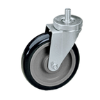 Thumbnail image #1 for Component Hardware CMT3-5BPN 5-Inch Swivel Threaded Stem Caster, No Brake, 250 lb Capacity, Black Polyolefin