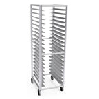 Thumbnail image #1 for Lockwood Manufacturing RA70-ER20-3 Full-Height Aluminum Pizza Pan Rack, Open Sides, 3" Centers, Holds 20 Pans