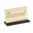 Thumbnail image #1 for Cal-Mil 956-11 Reserved Engraved Message Holder, 5"W x 3"H, Black Base with Gold Lettering Case of 12
