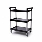 Thumbnail image #1 for Libertyware BC1632 3-Shelf Plastic Bus Cart, Black, 330 lb Capacity