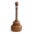 Thumbnail image #1 for Curtron Products T1206-BR Cigarette Receptacle Smoking Station, 5 Quart, 17-1/4" Diameter x 43-1/2"H, HDPE, Brown