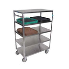 Thumbnail image #1 for Lakeside Manufacturing 357 Open Tray Cart, 5-Shelf, 31"W x 18"D, Stainless Steel, Push Handle