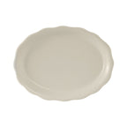 Thumbnail image #1 for Tuxton China Shell TSC-014 Ceramic Oval Platter, 12-5/8" x 9-3/8", Scalloped Edge 1 Dozen