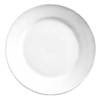 Thumbnail image #1 for Libbey Porcelana 840-410R-23 Porcelain Plate, 6-1/4" Round, Wide Rim, Rolled Edge, Bright White