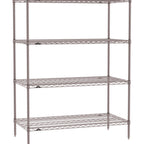 Thumbnail image #1 for Metro Super Erecta SE-2430K4-63-S4 Wire Stationary Starter Wire Shelving Unit, 30"W x 24"D x 63"H, 800 lb. capacity per shelf, 2000 lb. capacity per