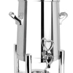 Thumbnail image #1 for Eastern Tabletop Pillard 3201PLB Coffee Urn, 1-1/2 Gallon, Tower-Style Lid, Stainless Steel, Canned Heat