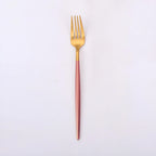Thumbnail image #1 for Kadra Kitchenware Vikko Dine VF-SF10-VPG Salad Fork, Two-Tone Brushed Pink & Gold, 18/10 Stainless Steel, 7" Case of 12