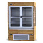 Thumbnail image #1 for RPI Industries Olympus SCAS48R-V-PD Vertical Open-Air Refrigerated Merchandiser, 48"W, 4-Tier, Self-Contained, Stainless Steel Interior