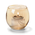 Thumbnail image #1 for Hollowick/Steelite 5119G Bubble-Style Glass Tealight Lamp, Gold Lustre, 2-3/8"H x 2-5/8" Dia.