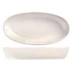 Thumbnail image #1 for Libbey Chef's Selection II BW-014 Oval Porcelain Restaurant Bowl, 5-1/4 oz., 6-inch