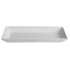 Thumbnail image #1 for G.E.T. Bugambilia BUD11G Rectangular Cast Aluminum Buffet Platter, Gray Resin Coating, 11-1/8" x 5-1/2"