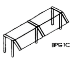 Thumbnail image #1 for Piper Products/Servolift Eastern Elite BPG1C-60 Single-Sided Buffet Protector Guard, 60"W, with End Guards for 4 Openings