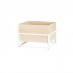 Thumbnail image #1 for Cal-Mil Blonde 22362-10-15 Rectangular Ice Housing with Plastic Condensation Liner and Maple Wood Pan, 12-1/2 x 10 x 8-3/4 in