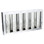 Thumbnail image #1 for AllPoints Foodservice Parts & Supplies 8014136 Stainless Steel Baffle Hood Filter, 10" H x 20" W x 2" D