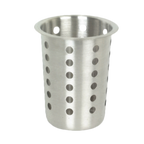 Thumbnail image #1 for Thunder Group SLFC001 Stainless Steel Perforated Flatware Cylinder, 4-1/2" Diameter x 5-1/2"H, Rimmed Case of 72