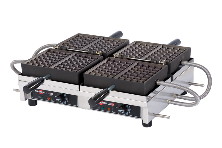 Product image #5 for Krampouz Double 4x7 Liège Commercial Waffle Maker with 180° Opening