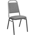 Thumbnail image #1 for Flash Furniture 827FABRIC-BCG-SB Stacking Chair, 500 lb Capacity, Gray Fabric Padded Seat, Silvervein Steel Frame