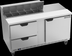 Thumbnail image #6 for Beverage-Air Two-Section 60-Inch Sandwich Prep Table Refrigerated Counter with 10-Pan Top, Drawers, and Door