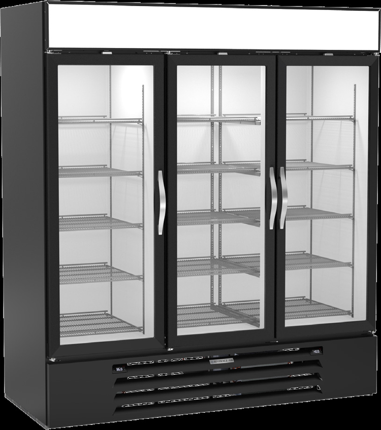 Product image #6 for Beverage Air MarketMax Three-Section Dual Temp Reach-In Glass Door Merchandiser Refrigerator/Freezer