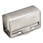 Thumbnail image #1 for Alegacy Foodservice Products ALJ20 Jumbo Single-Sided Stainless Steel Straw Dispenser with Finger-Touch Mechanism