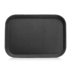 Thumbnail image #1 for New Star Foodservice Inc. 24852 Non-Slip Serving Tray, 10 x 14 in, Plastic, Rectangular, Black Case of 12